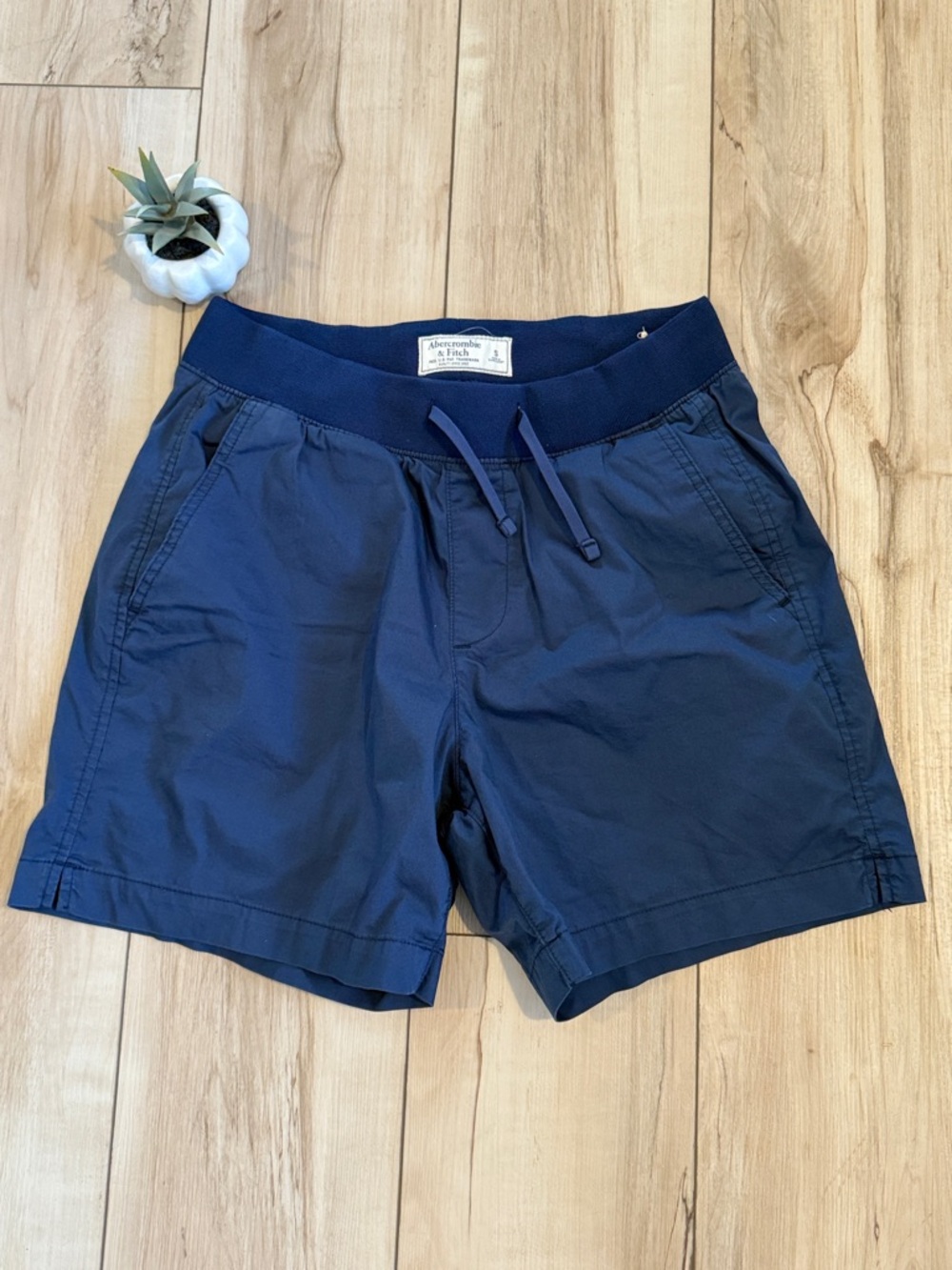 Abercrombie & Fitch Navy Drawstring Shorts